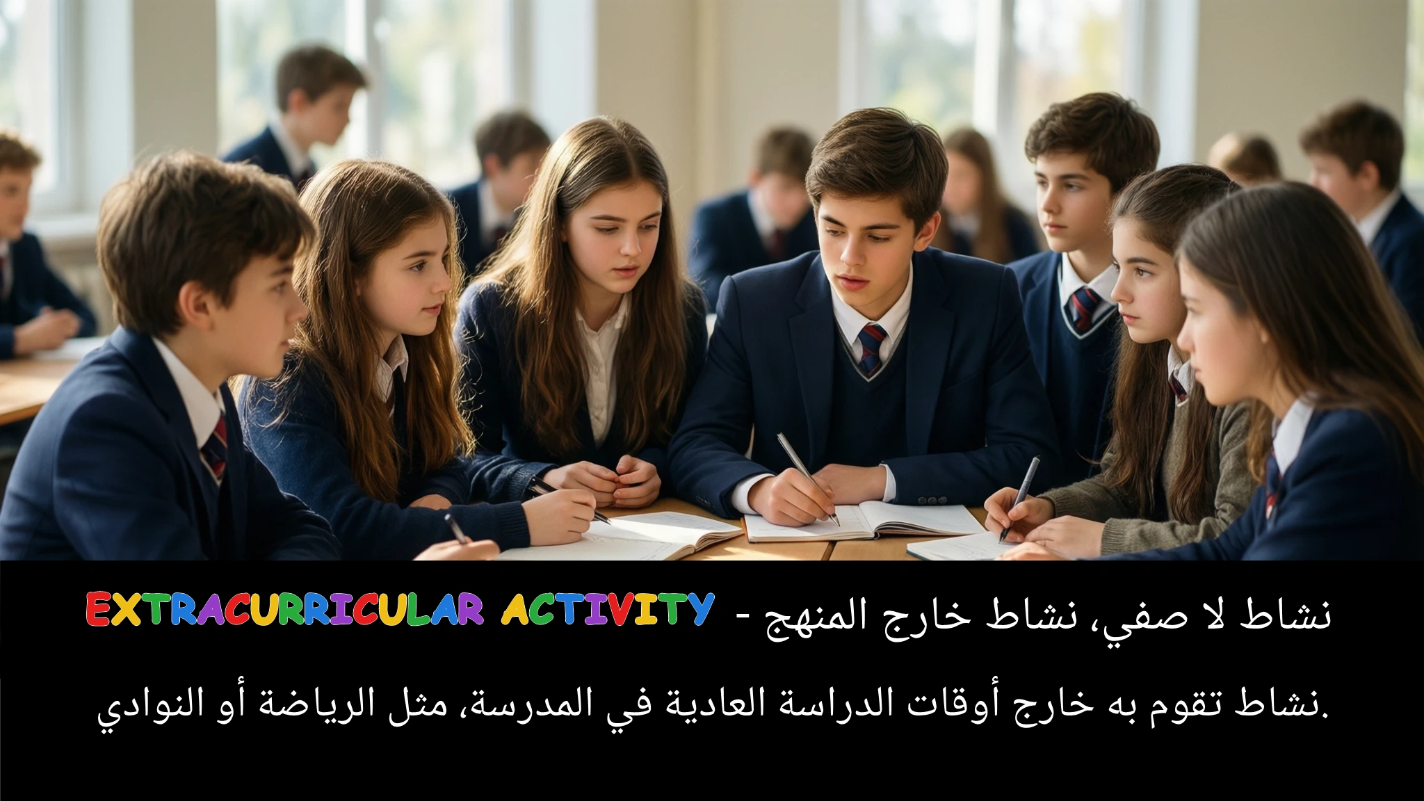 Arabic Illustration for extracurricular activity